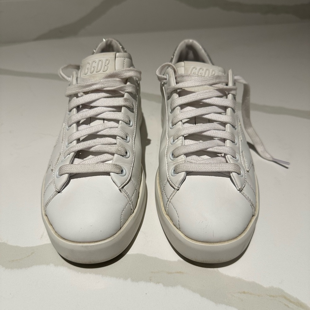 Golden Goose Pure Star Vegan Low Top Sneakers, White, 38